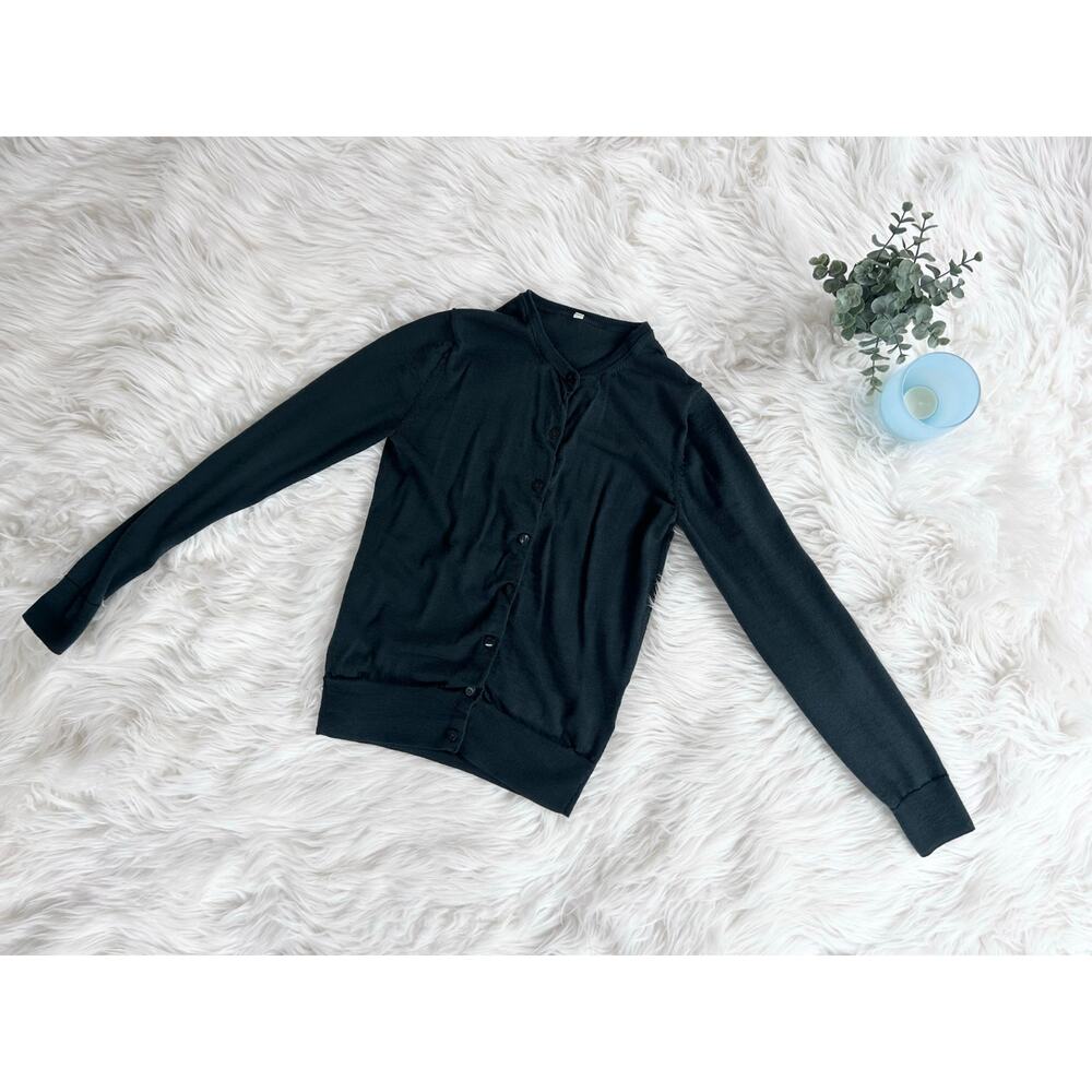 Muji Women’s Button-Up Cardigan in Dark Green